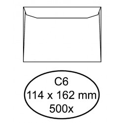 Envelop Quantore bank C6 114x162mm wit 500stuks