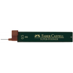 Potloodstift Faber-Castell B 0.5mm  super-polymer koker à 12 stuks