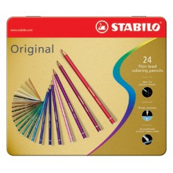 Kleurpotloden STABILO Original blik à 24 kleuren