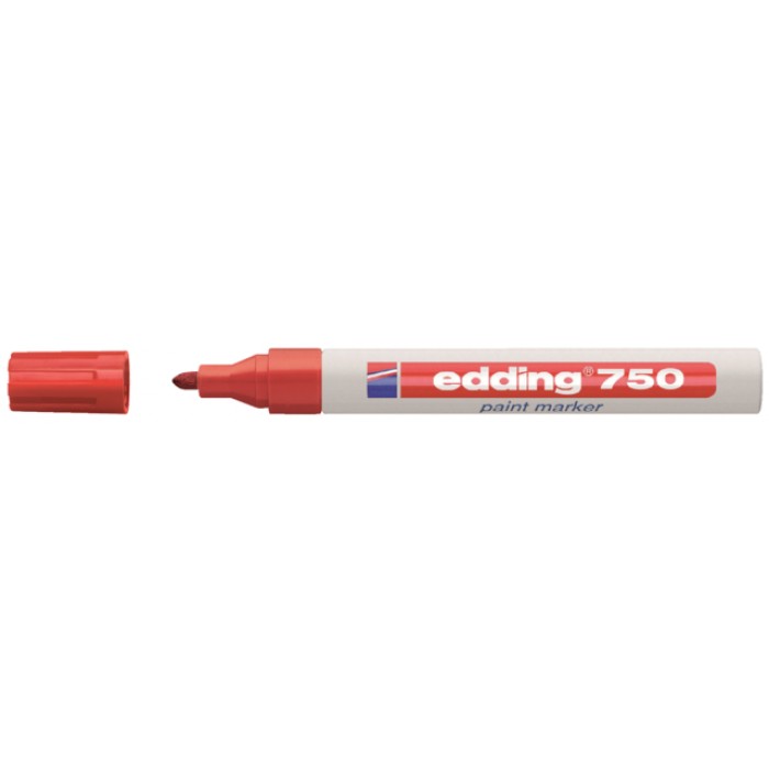 Viltstift edding 750 lakmarker rond 2-4mm rood