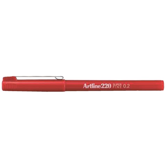 Fineliner Artline 220 rond super fijn rood
