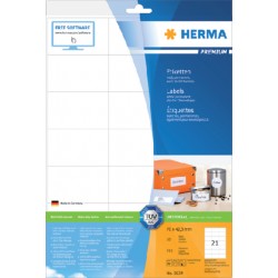 Etiket HERMA 8634 70x42.3mm premium wit 210stuks