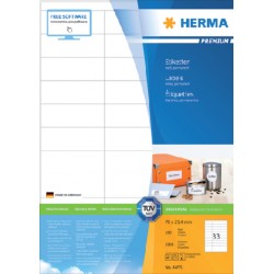 Etiket HERMA 4455 70x25.4mm premium wit 3300stuks