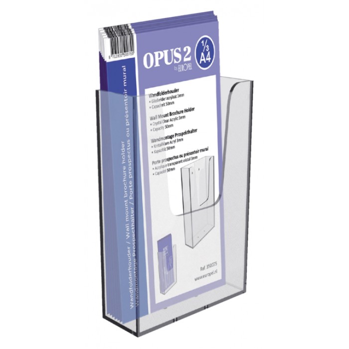 Folderhouder OPUS 2 wand 1/3 A4 transparant