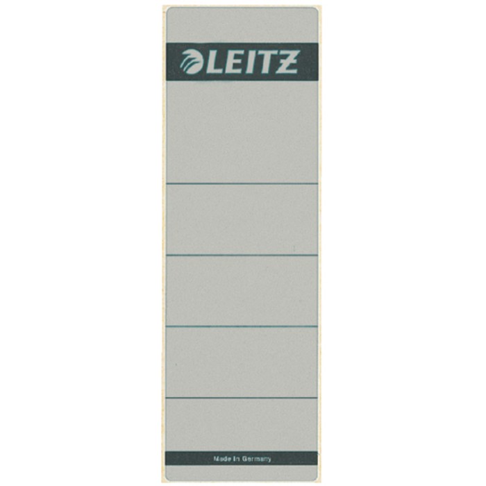 Rugetiket Leitz breed/kort 62x192mm zelfklevend grijs